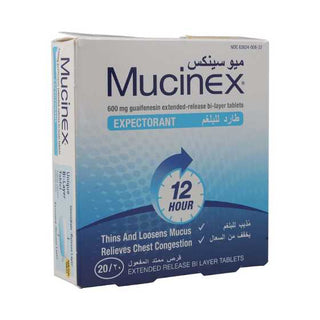 MUCINEX 600MG EXPECTORANT 20'S (10's Blister x 2)