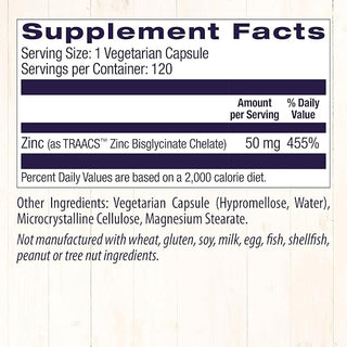 HEALTHY ORIGINS ZINC CHELATE 50MG 120'S