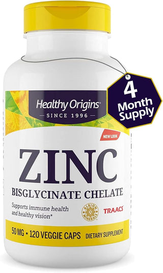 HEALTHY ORIGINS ZINC CHELATE 50MG 120'S