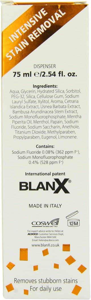 BLANX MED INTENSIVE STAIN REMOVAL TP 75ML