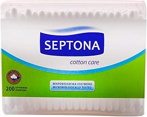 SEPTONA COTTON BUDS 100 BIO-DEGRADABLE ROUND DRUM