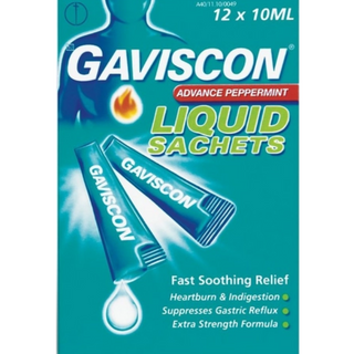 GAVISCON ADV. PEPPPERMINT LIQ. SACHETS 12X10ML