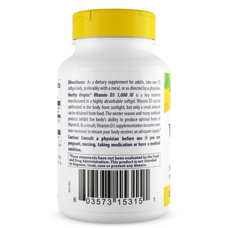 HEALTHY ORIGINS D3-1000 IU VITAMIN 180'S