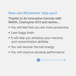 Vitae ReConnect Energy & Focus Supplement - NADH & CoQ10 - 15 Tabs