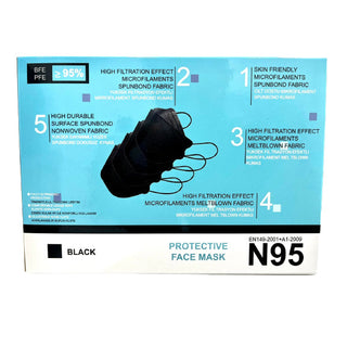 Musk Ffp2 Black & White N95 10'S
